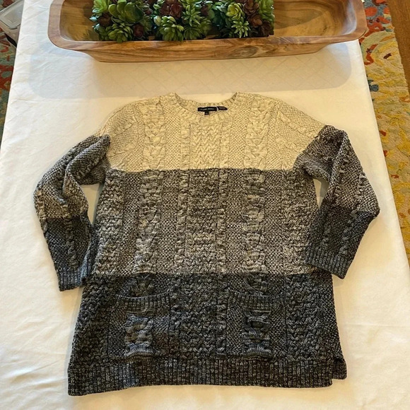 Vintage Jeanne Pierre Pullover Cable Knit Sweater Long Sleeve‎ Pockets XL EUC - Picture 1 of 6